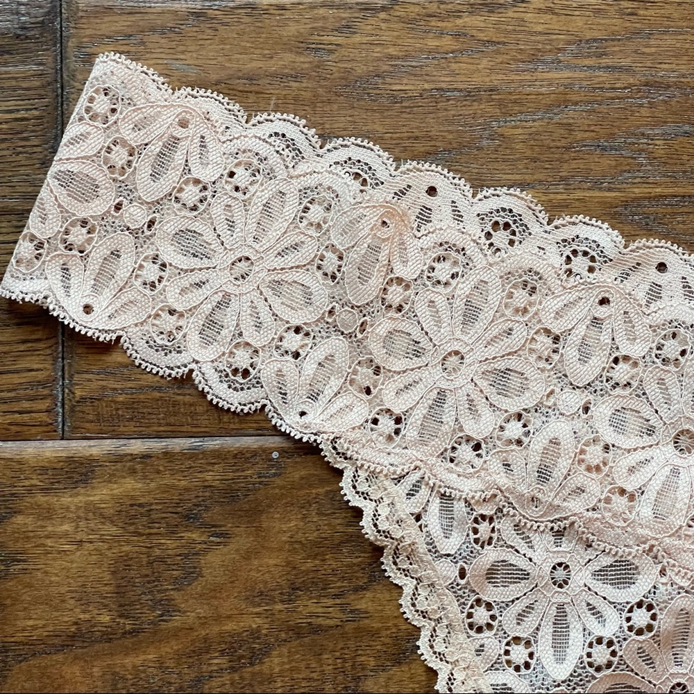5/$25 NEW! Jenni Intimates cream lace thong panties PLUS SIZE OSFM (1X-3X) - Picture 3 of 13